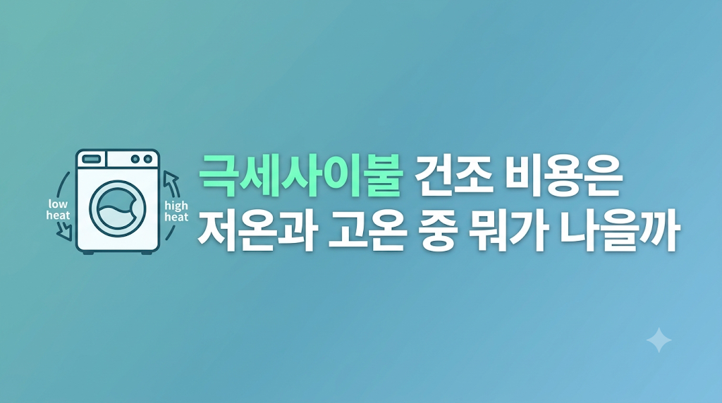 극세사이불 건조 비용을 줄이는 세탁방 설정 장면