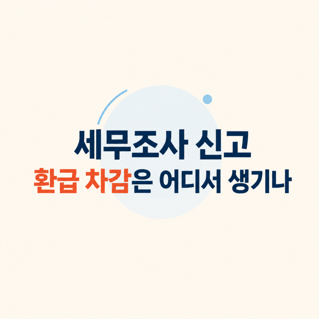 세무조사 신고 환급 차감 판단