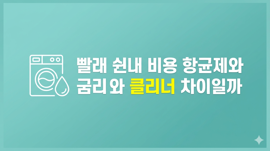 빨래 쉰내 비용 조건을 비교하는 세탁 환경
