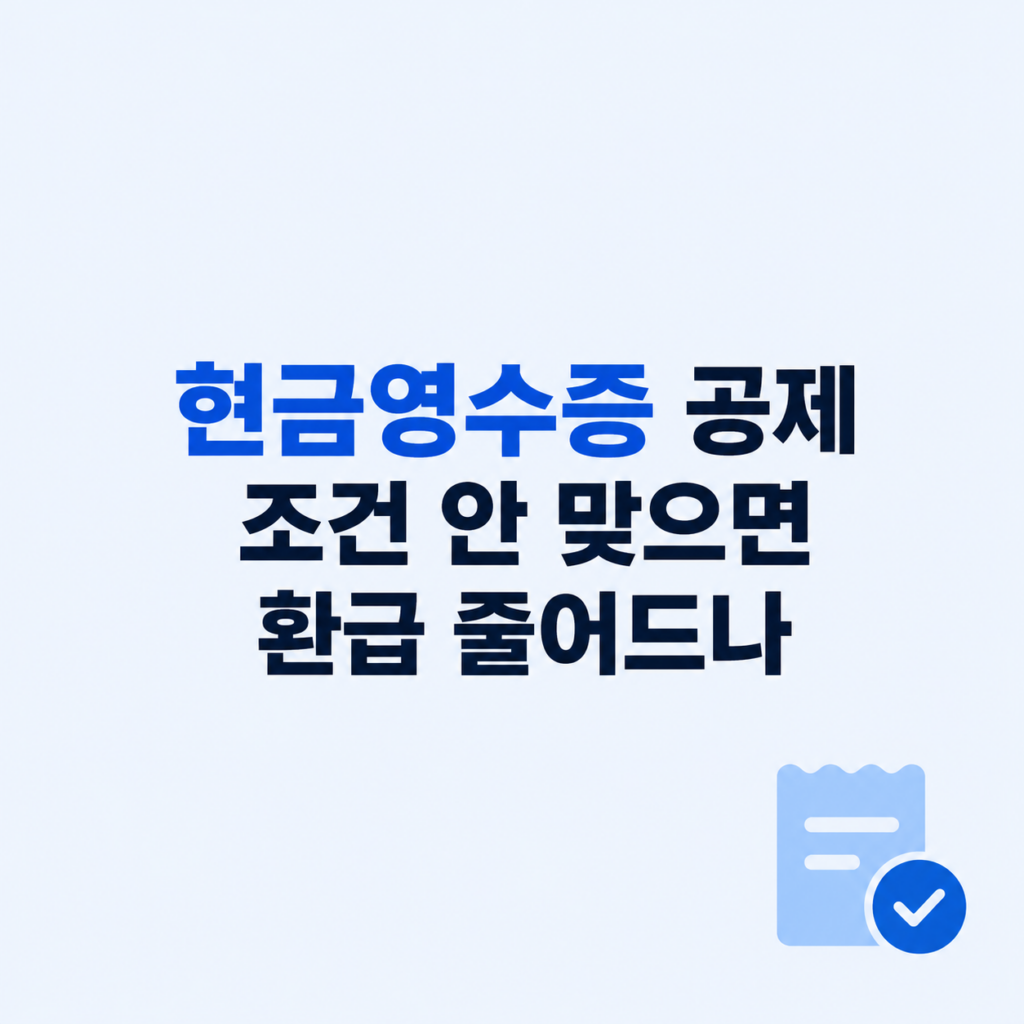 현금영수증 공제 누락 조건 판단