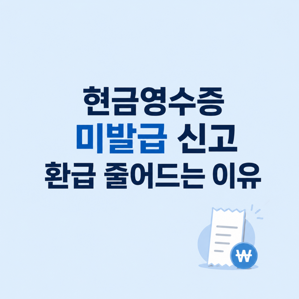 현금영수증 미발급 신고 환급 차감 구조