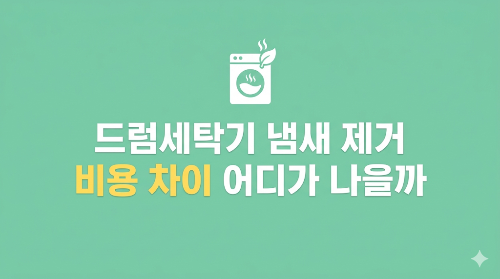 드럼세탁기 냄새 제거를 위한 통세척 장면

