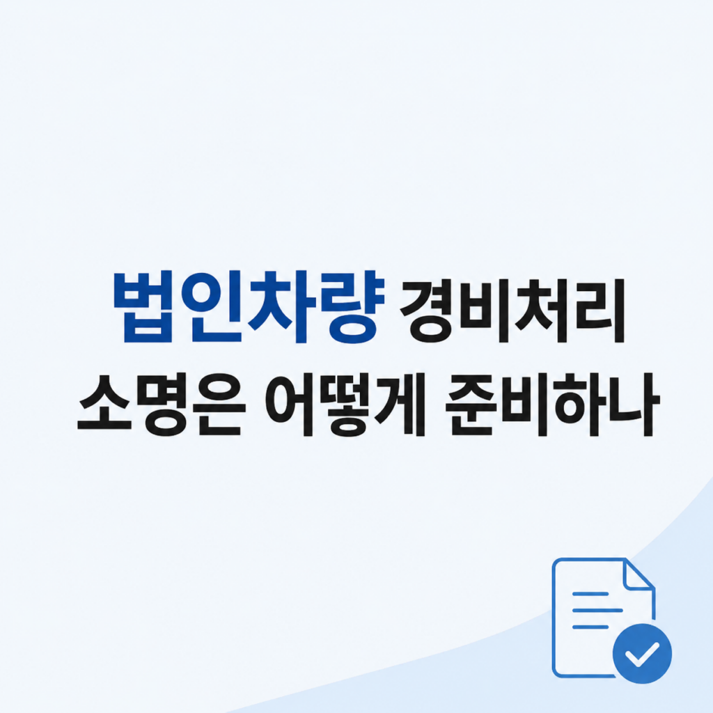 법인차량 경비처리 소명 비용 판단
