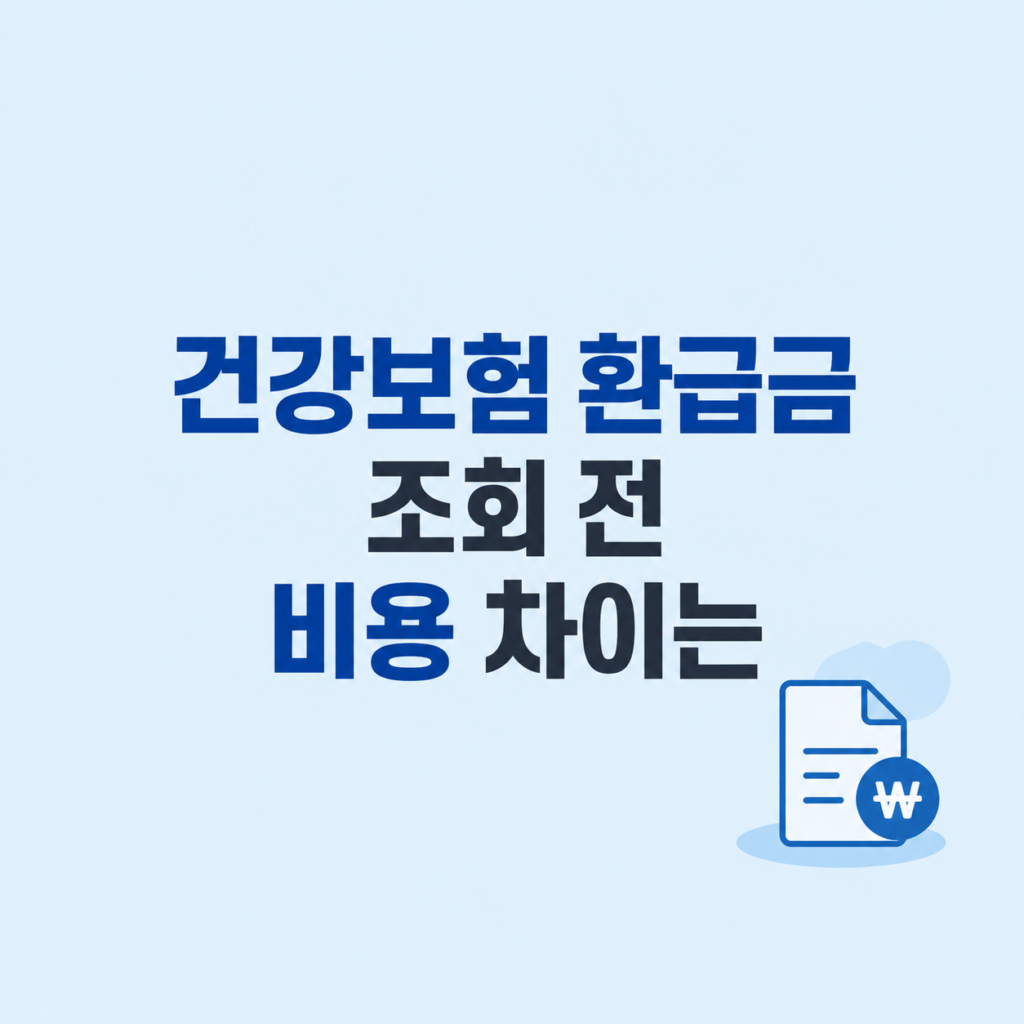 건강보험 환급금 비용 부담 기준
