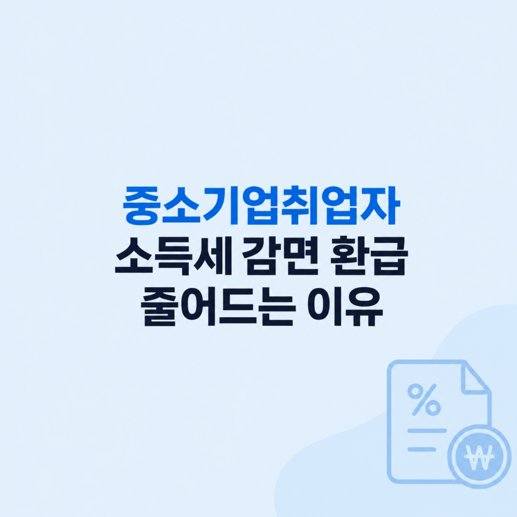 중소기업취업자 소득세 감면 환급 차감
