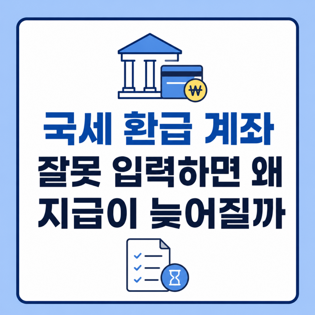 국세 환급 계좌 입력 방식과 지급 지연 조건